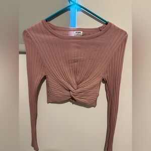 Cotton On Blush Ribbed Knit Top